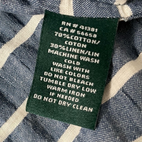 LRL linen blend off shoulder top - Picture 5 of 6